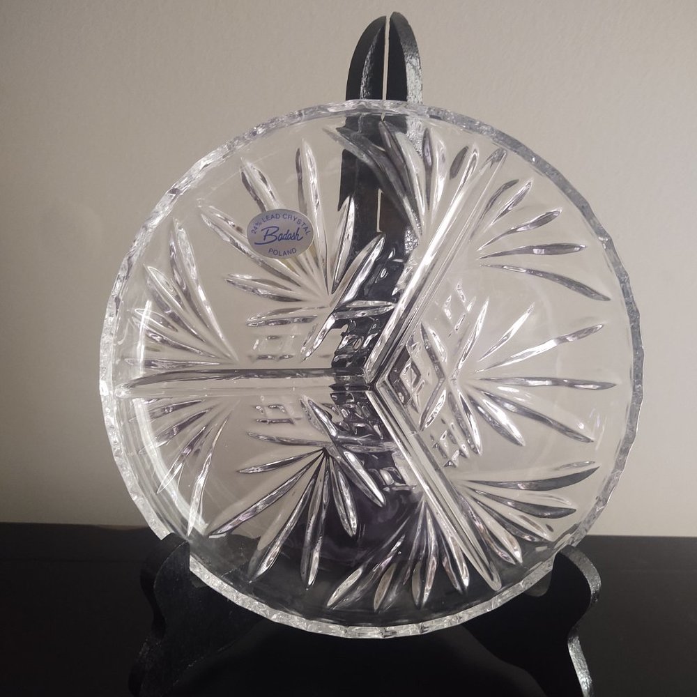 Badash Crystal 3 Section Dish - NWOT